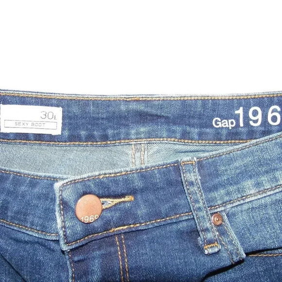 GAP 1969 Sexy Boot Medium Wash Jeans Size 30L - Picture 5 of 5